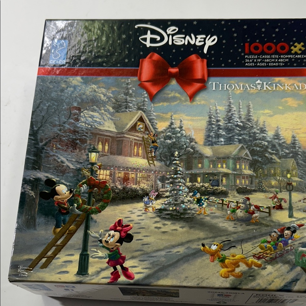 Disney Thomas Kinkade Festive Winter Puzzle - Red and Green - Picture 15 of 16